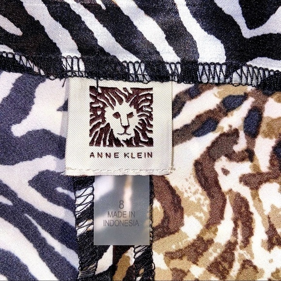 NWT Anne Klein Animal Print Patterned A-Line Skirt - Picture 9 of 12